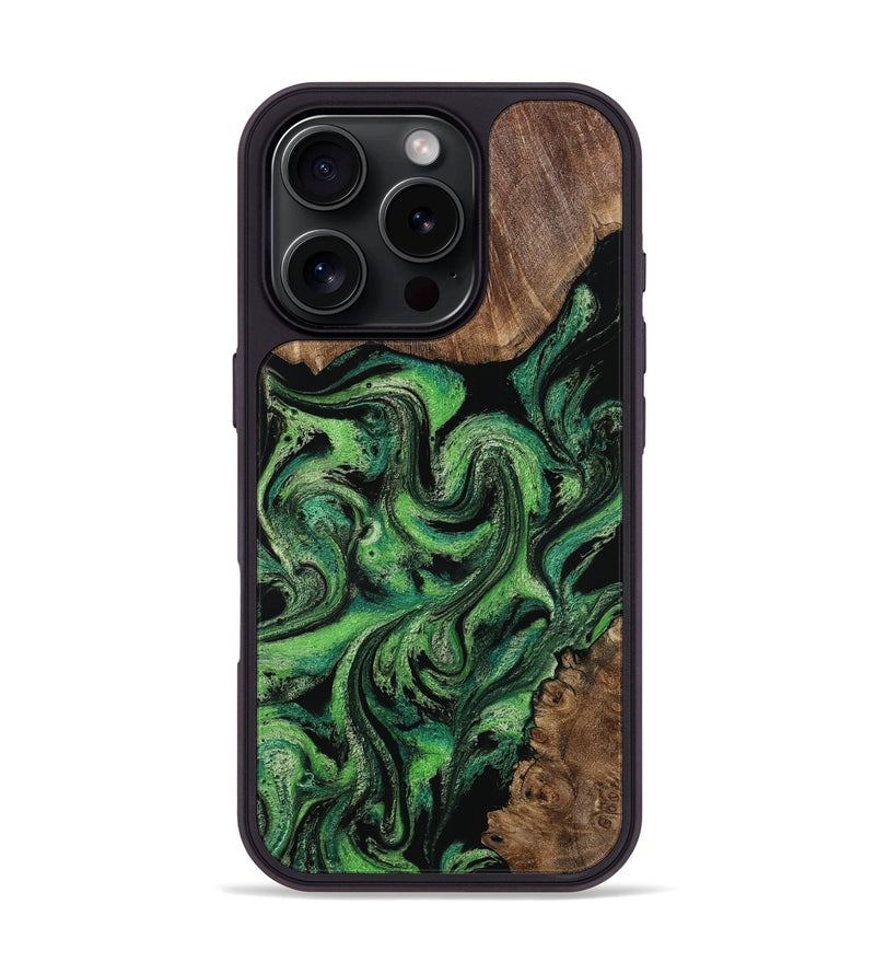 iPhone 16 Pro Wood Phone Case - Rio (Green, 813051)