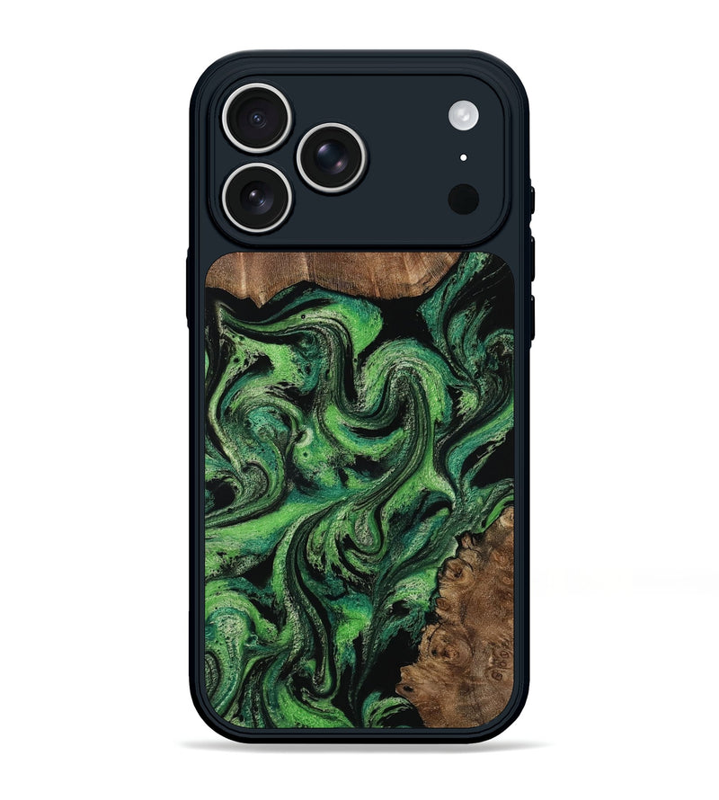 iPhone 17 Pro Max Wood Phone Case - Rio (Green, 813051)