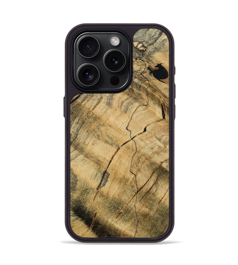iPhone 15 Pro Wood Phone Case - Ocean (Wood Burl, 813062)