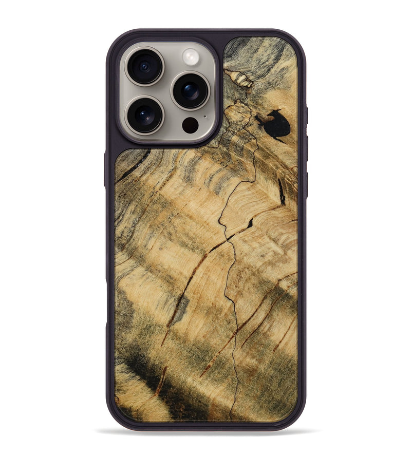 iPhone 16 Pro Max Wood Phone Case - Ocean (Wood Burl, 813062)