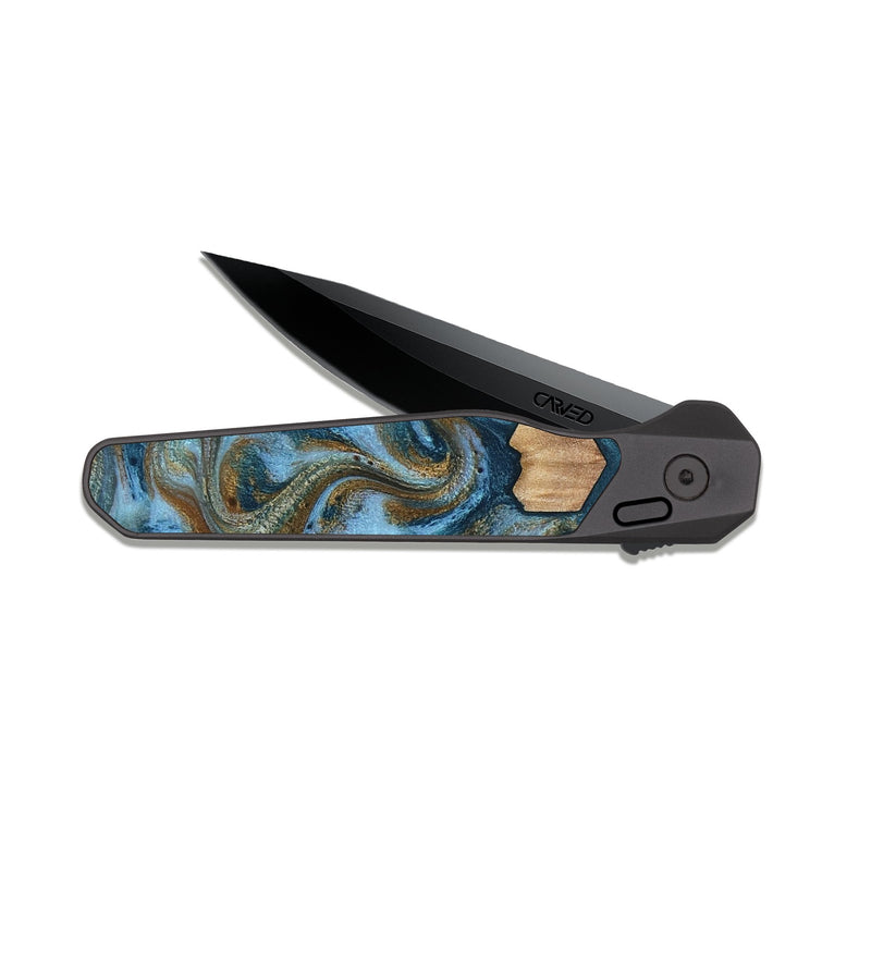 EDC Dark Slate Wood Pocket Knife - Ayra (Pattern, 813079)