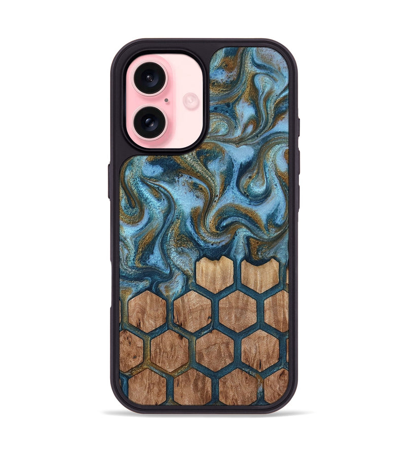 iPhone 16 Wood Phone Case - Ayra (Pattern, 813079)
