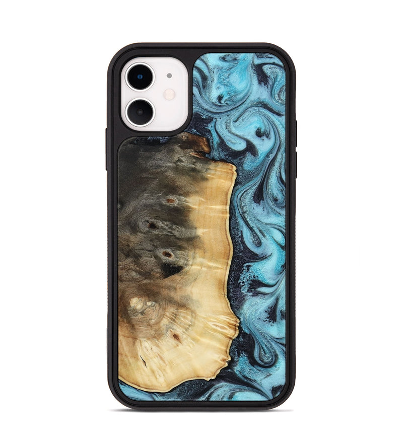 iPhone 11 Wood Phone Case - Orin (Blue, 813083)