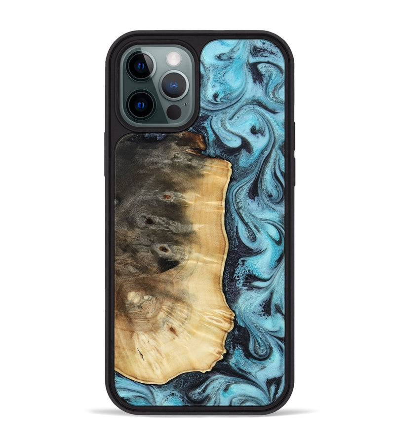 iPhone 12 Pro Max Wood Phone Case - Orin (Blue, 813083)