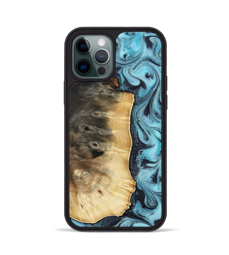 iPhone 12 Pro Wood Phone Case - Orin (Blue, 813083)