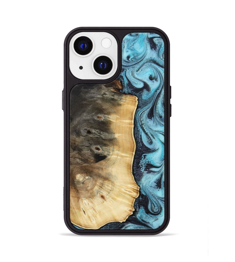iPhone 13 Wood Phone Case - Orin (Blue, 813083)