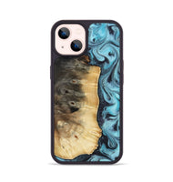 iPhone 14 Wood Phone Case - Orin (Blue, 813083)