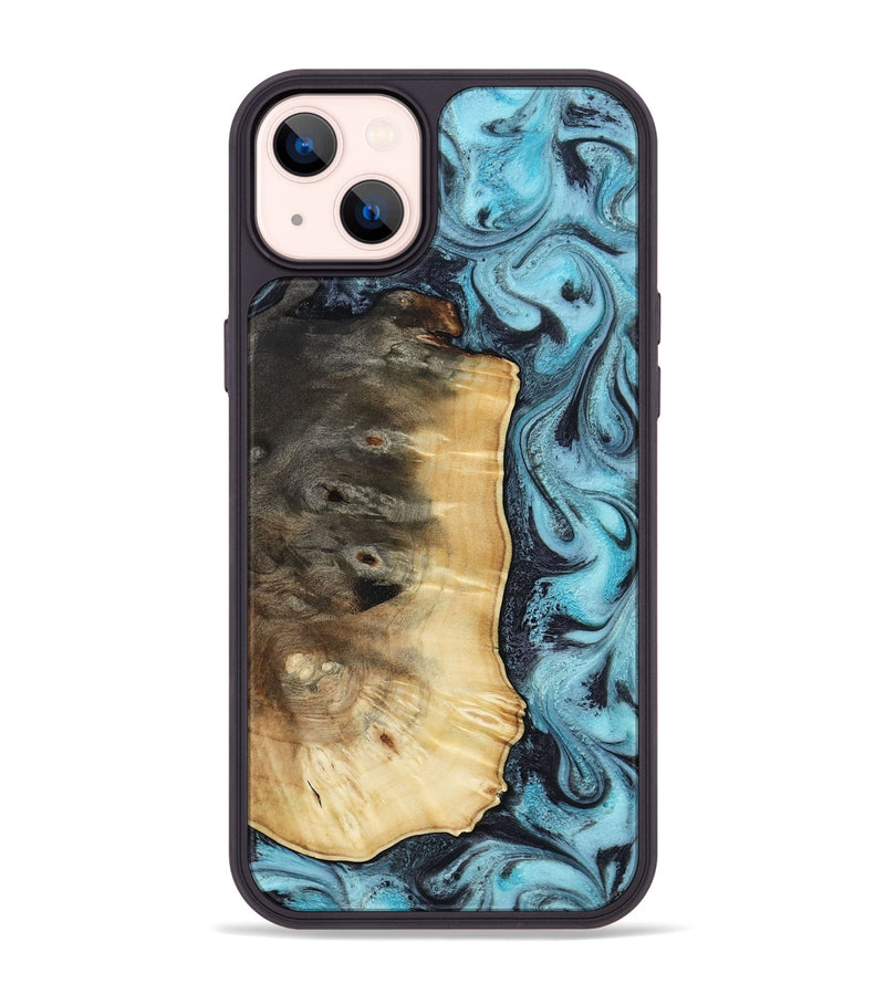 iPhone 14 Plus Wood Phone Case - Orin (Blue, 813083)