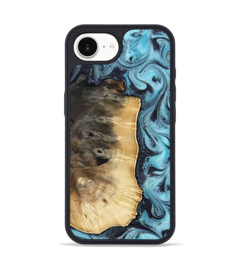 iPhone 16e Wood Phone Case - Orin (Blue, 813083)