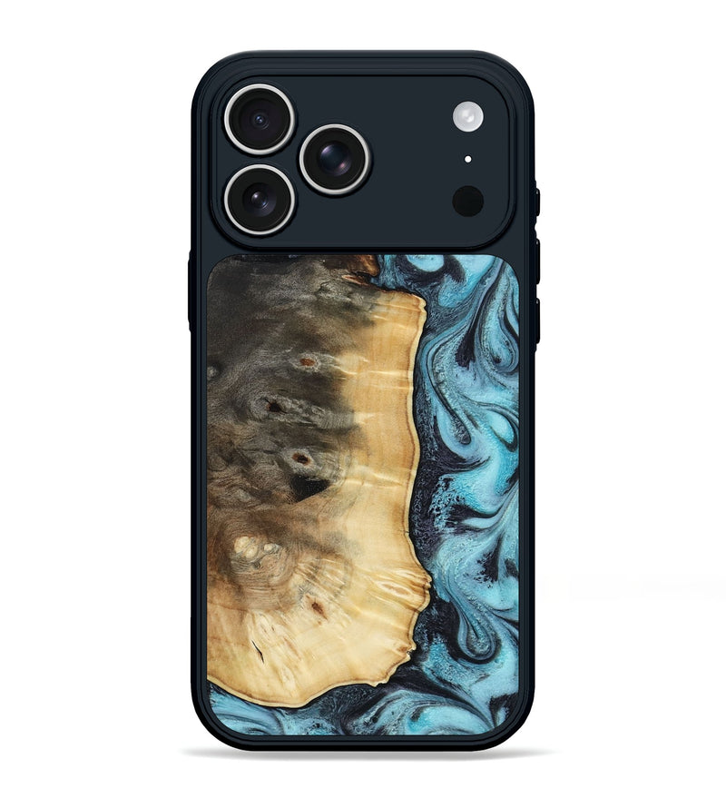 iPhone 17 Pro Max Wood Phone Case - Orin (Blue, 813083)