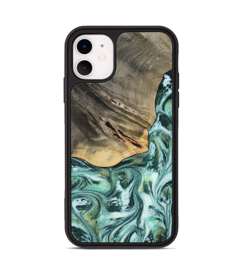 iPhone 11 Wood Phone Case - Wheeler (Green, 813088)