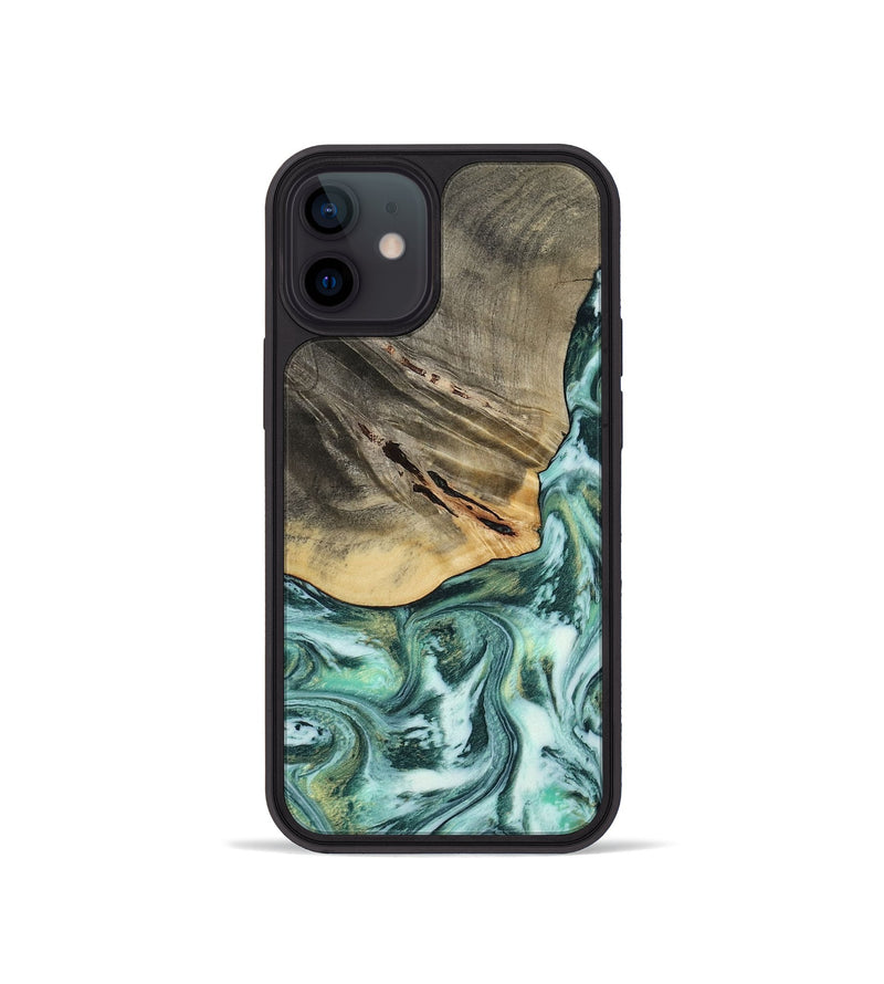 iPhone 12 mini Wood Phone Case - Wheeler (Green, 813088)