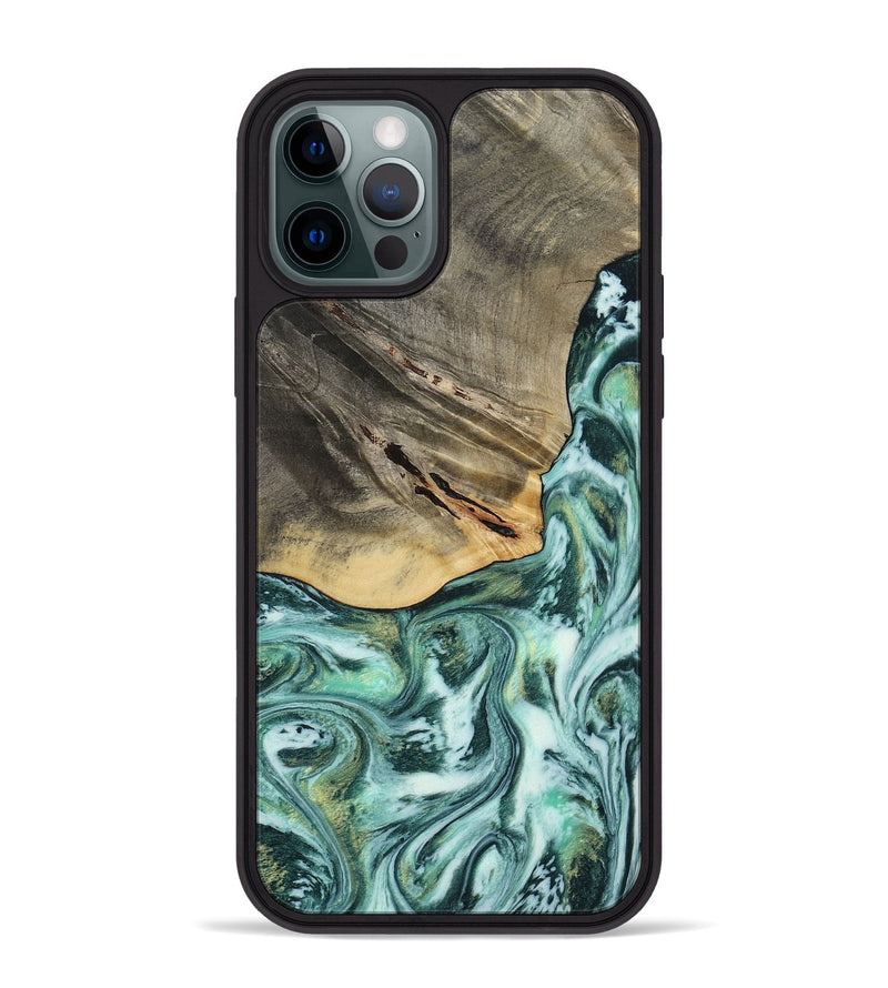 iPhone 12 Pro Max Wood Phone Case - Wheeler (Green, 813088)