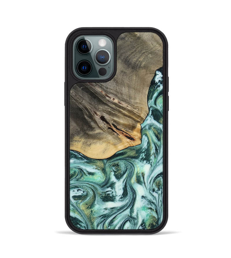iPhone 12 Pro Wood Phone Case - Wheeler (Green, 813088)