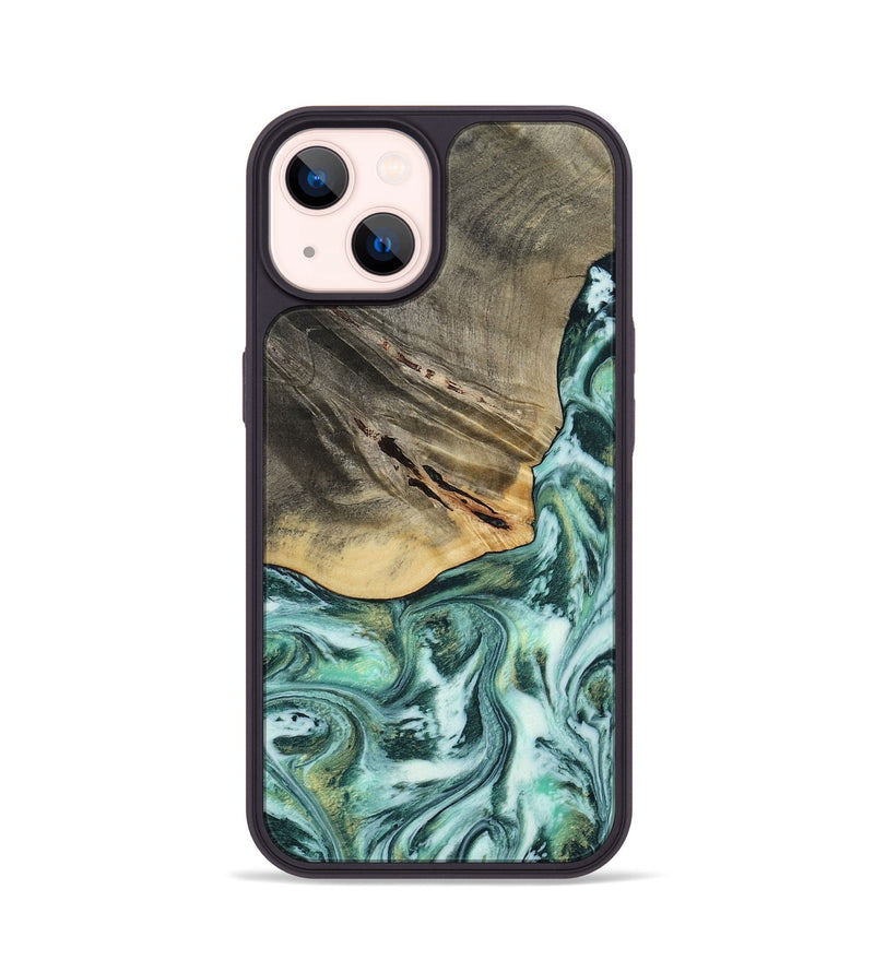 iPhone 14 Wood Phone Case - Wheeler (Green, 813088)