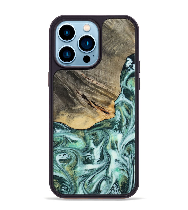 iPhone 14 Pro Max Wood Phone Case - Wheeler (Green, 813088)