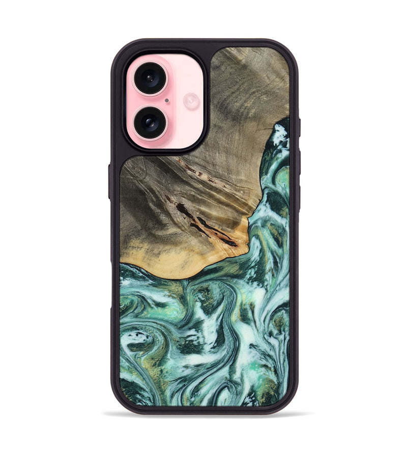 iPhone 16 Wood Phone Case - Wheeler (Green, 813088)