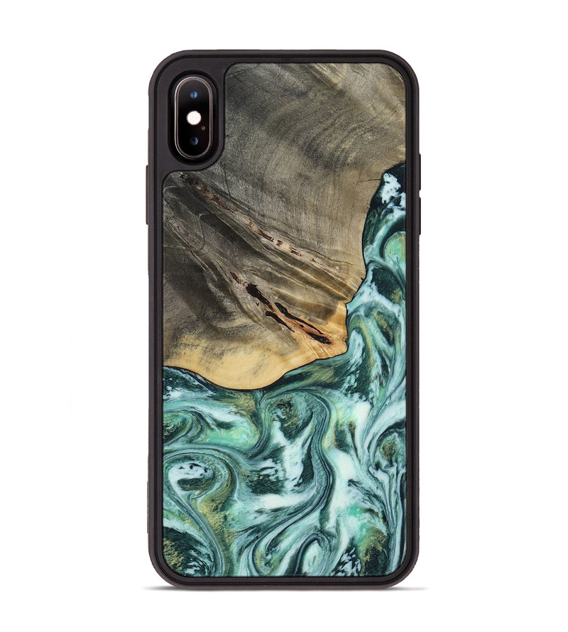 iPhone Xs Max Wood Phone Case - Wheeler (Green, 813088)