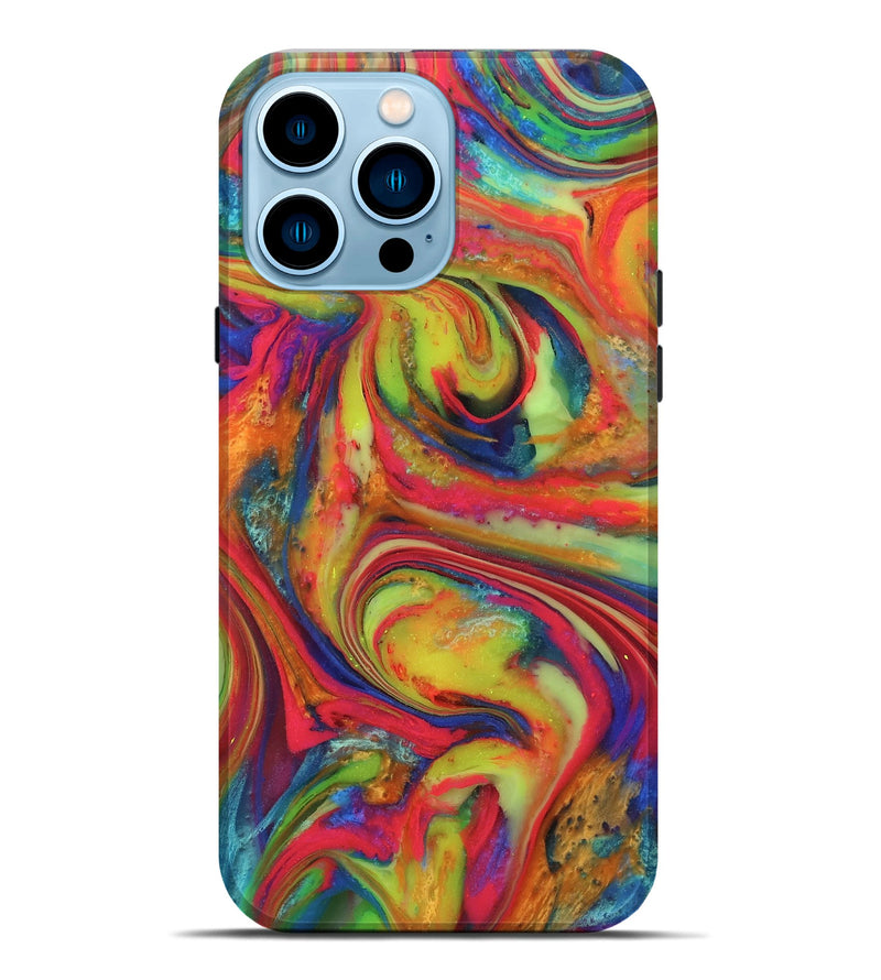 iPhone 14 Pro Max ResinArt Live Edge Phone Case - Journey (Red, 813120)