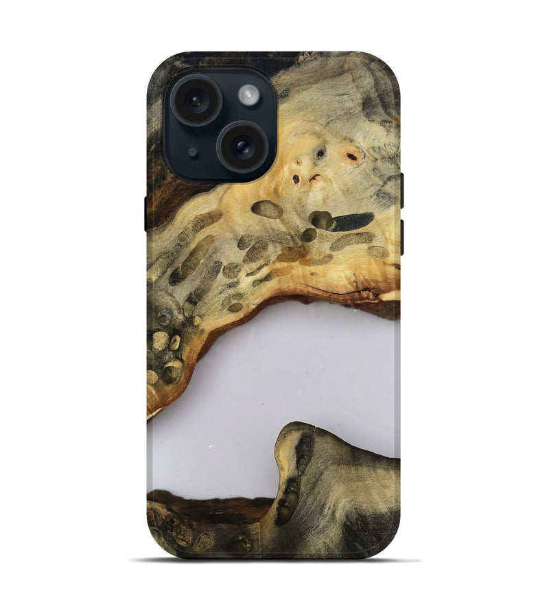 iPhone 15 Wood Live Edge Phone Case - Jacklyn (Clear, 813125)