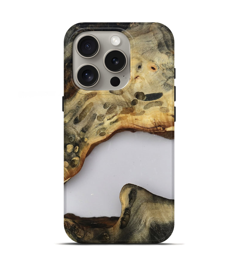 iPhone 16 Pro Wood Live Edge Phone Case - Jacklyn (Clear, 813125)