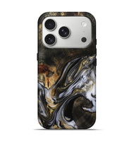 iPhone 17 Pro Wood Live Edge Phone Case - Natalya (Black & White, 813127)