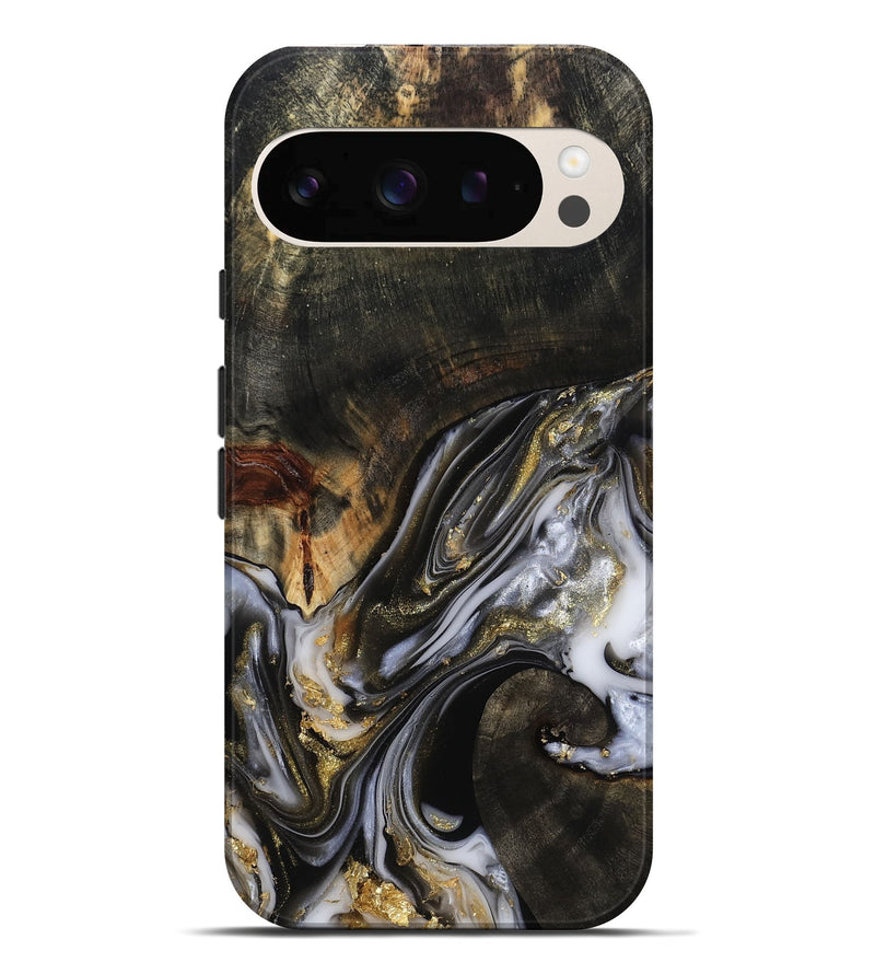 Pixel 10 Pro XL Wood Live Edge Phone Case - Natalya (Black & White, 813127)