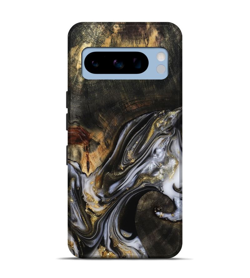 Pixel 8 Pro Wood Live Edge Phone Case - Natalya (Black & White, 813127)