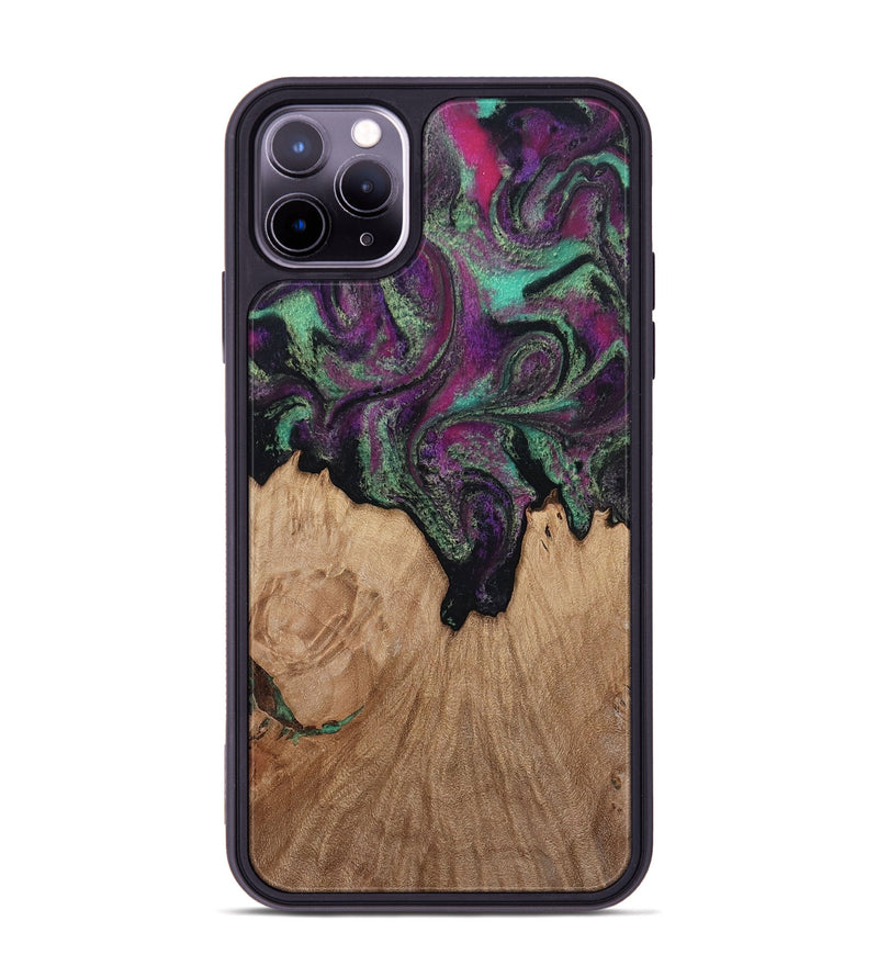 iPhone 11 Pro Max Wood Phone Case - Kiley (Green, 813221)
