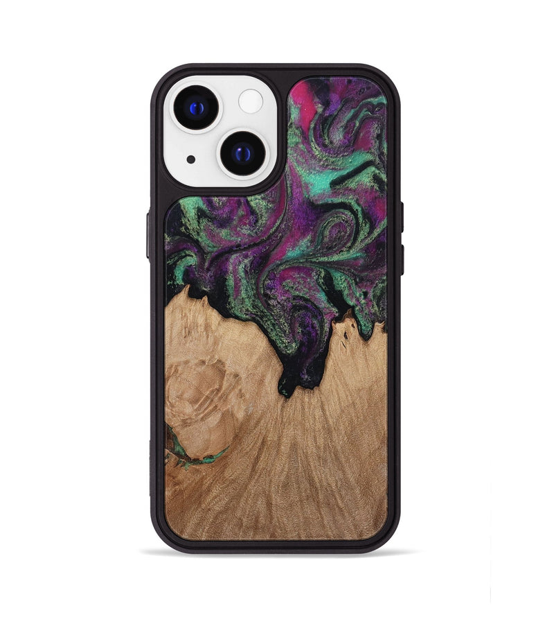 iPhone 13 Wood Phone Case - Kiley (Green, 813221)