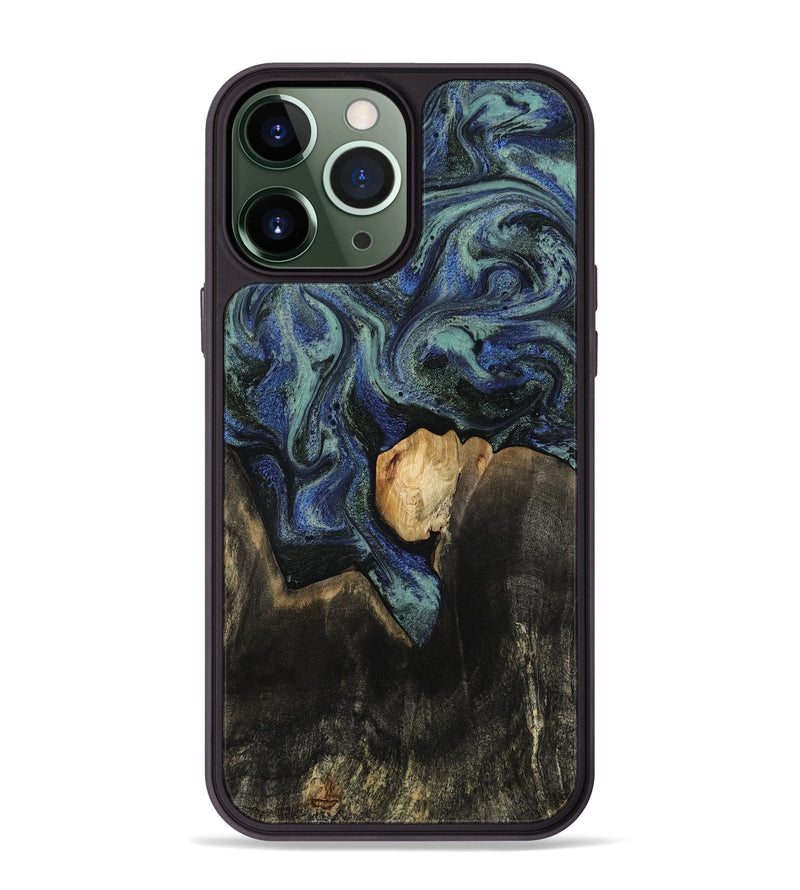 iPhone 13 Pro Max Wood Phone Case - Deidre (Green, 813222)