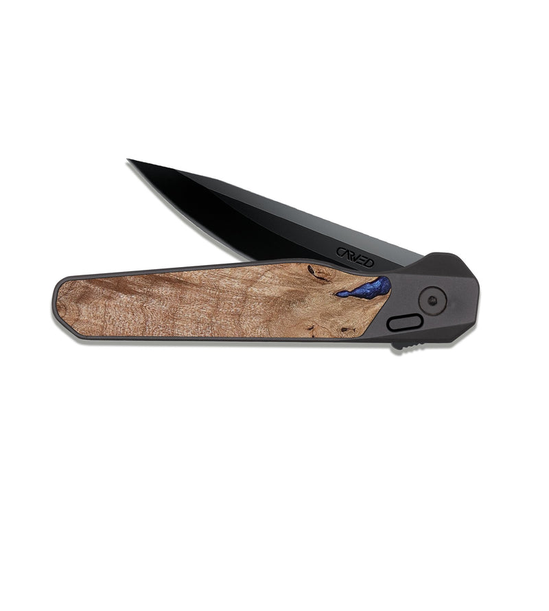 EDC Dark Slate Wood Pocket Knife - Price (Blue, 813242)