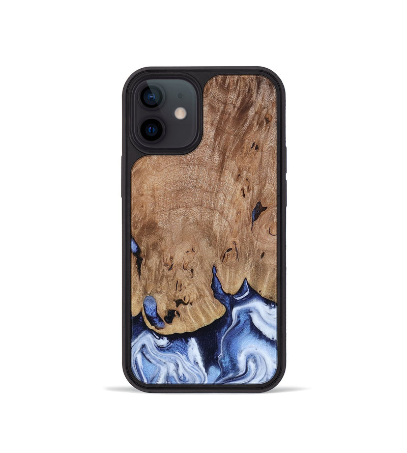 iPhone 12 mini Wood Phone Case - Price (Blue, 813242)