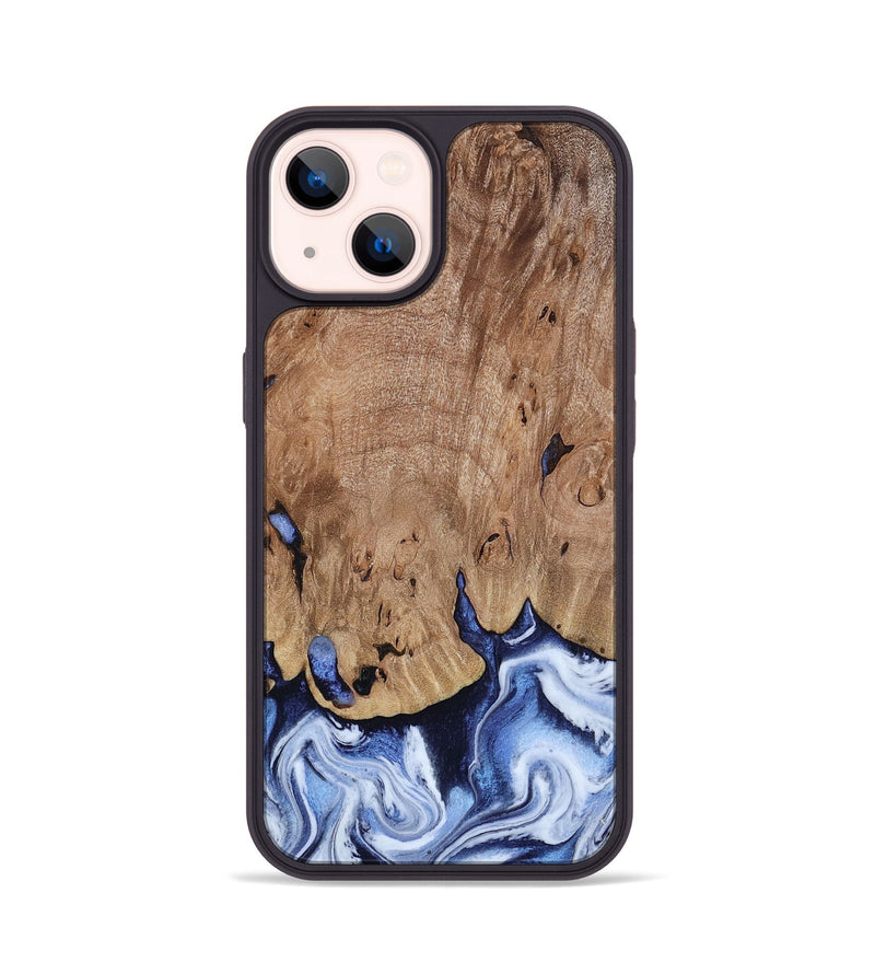 iPhone 14 Wood Phone Case - Price (Blue, 813242)