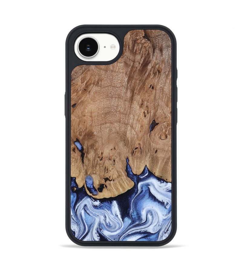 iPhone 16e Wood Phone Case - Price (Blue, 813242)