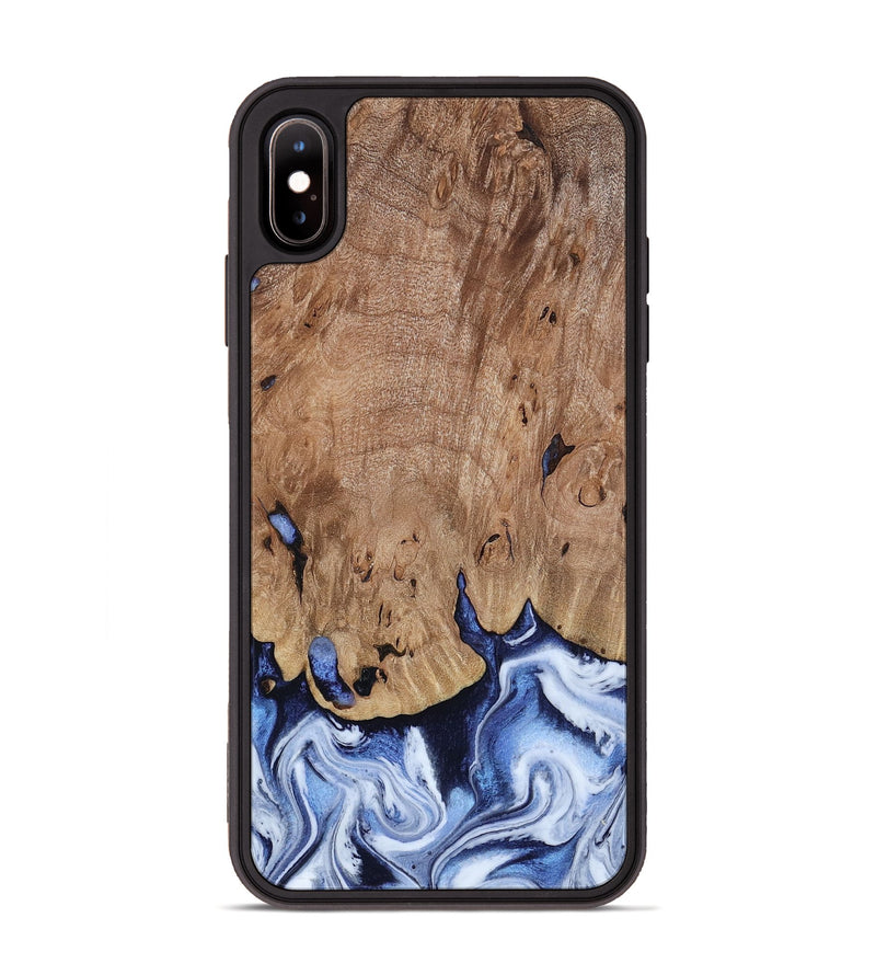 iPhone Xs Max Wood Phone Case - Price (Blue, 813242)