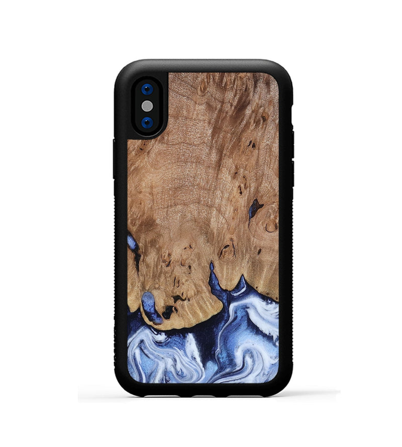 iPhone Xs Wood Phone Case - Price (Blue, 813242)