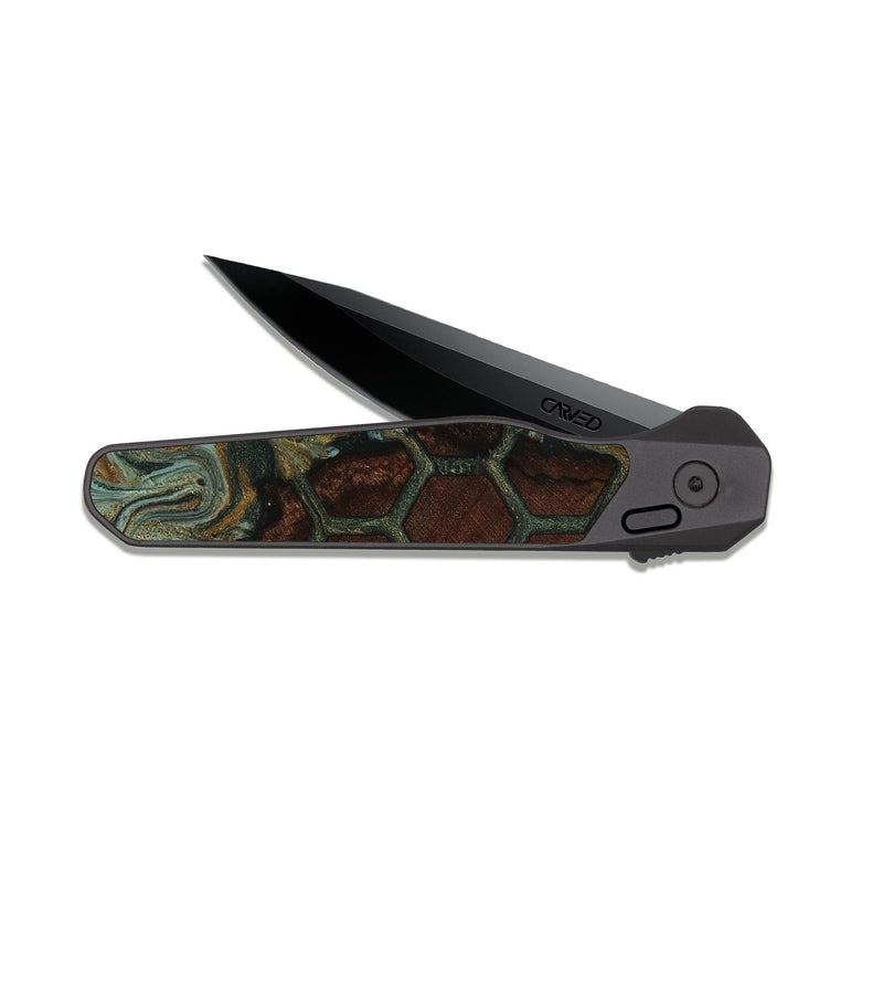 EDC Dark Slate Wood Pocket Knife - Sally (Pattern, 813260)