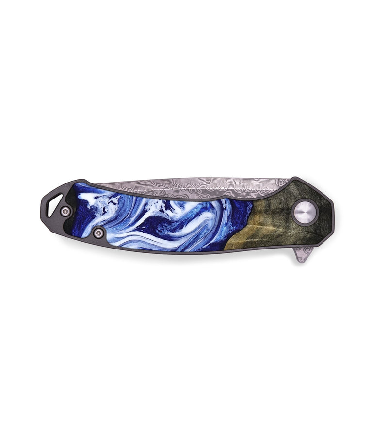 EDC Wood Pocket Knife - Geo (Blue, 813276)
