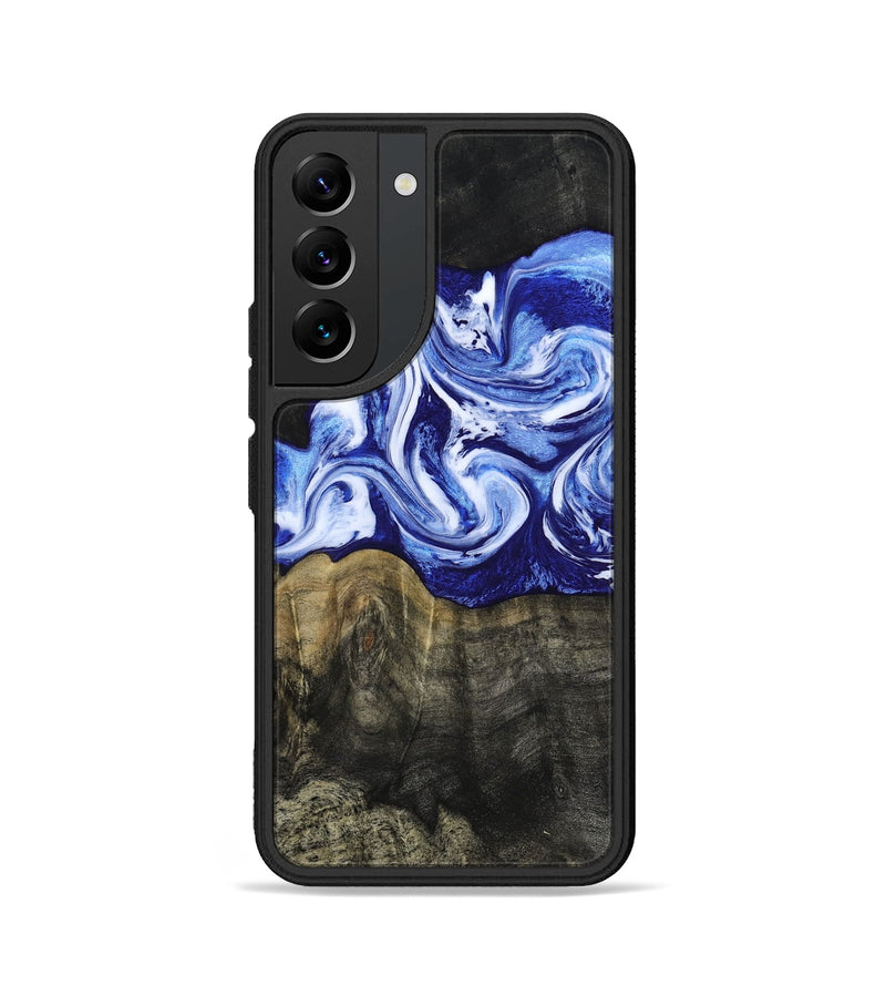 Galaxy S22 Wood Phone Case - Geo (Blue, 813276)