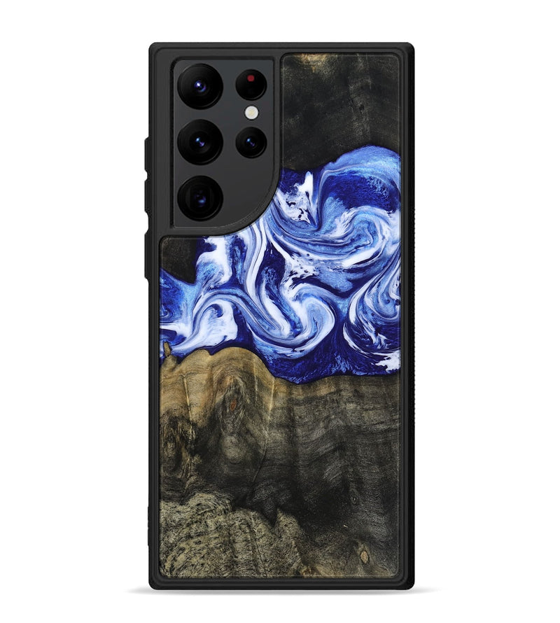 Galaxy S22 Ultra Wood Phone Case - Geo (Blue, 813276)