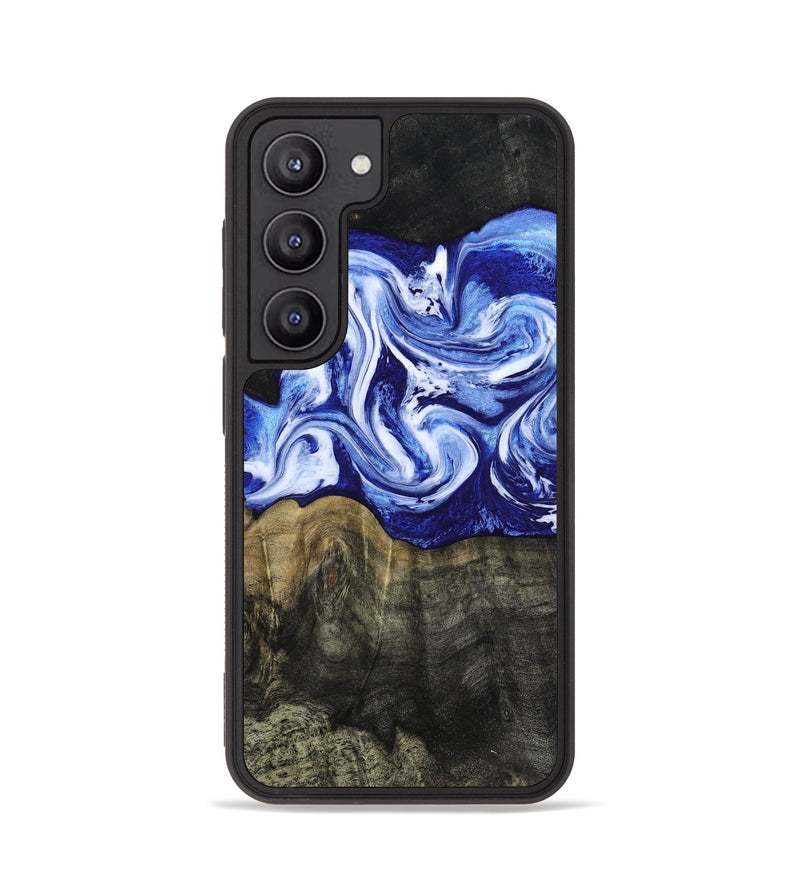 Galaxy S23 Wood Phone Case - Geo (Blue, 813276)