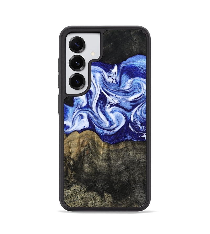Galaxy S25 Wood Phone Case - Geo (Blue, 813276)