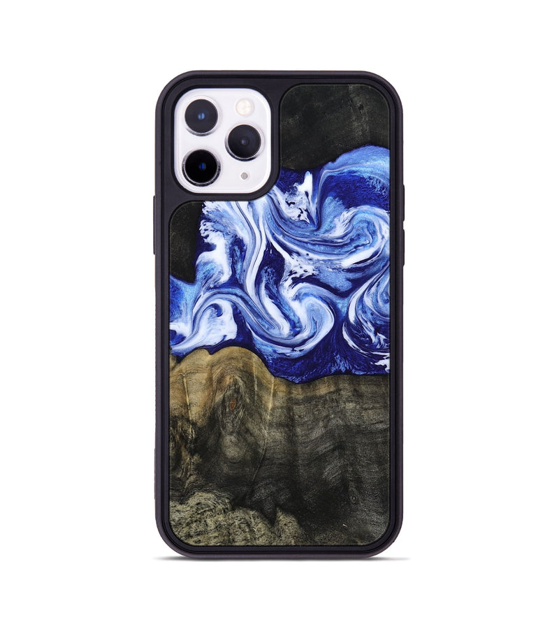 iPhone 11 Pro Wood Phone Case - Geo (Blue, 813276)