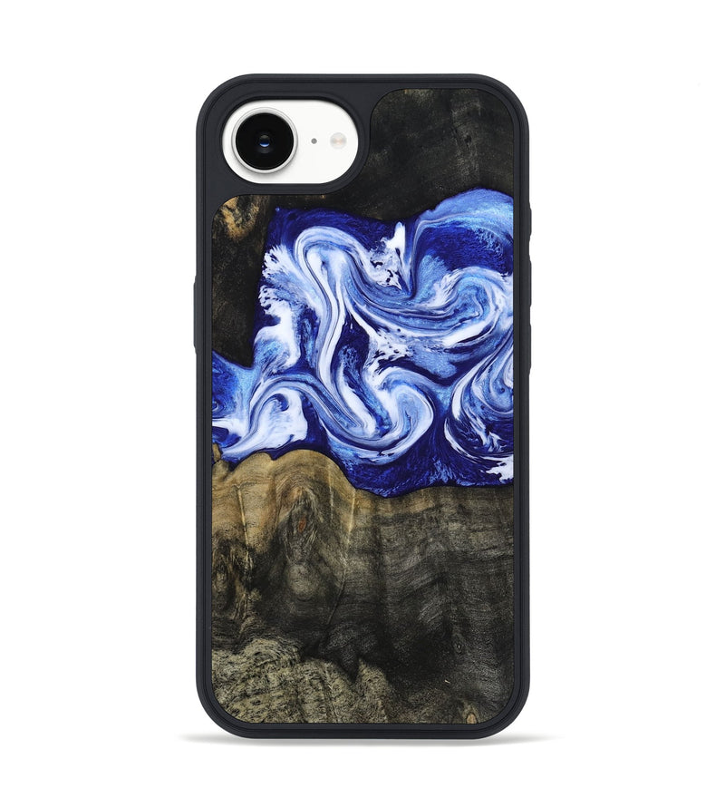 iPhone 16e Wood Phone Case - Geo (Blue, 813276)