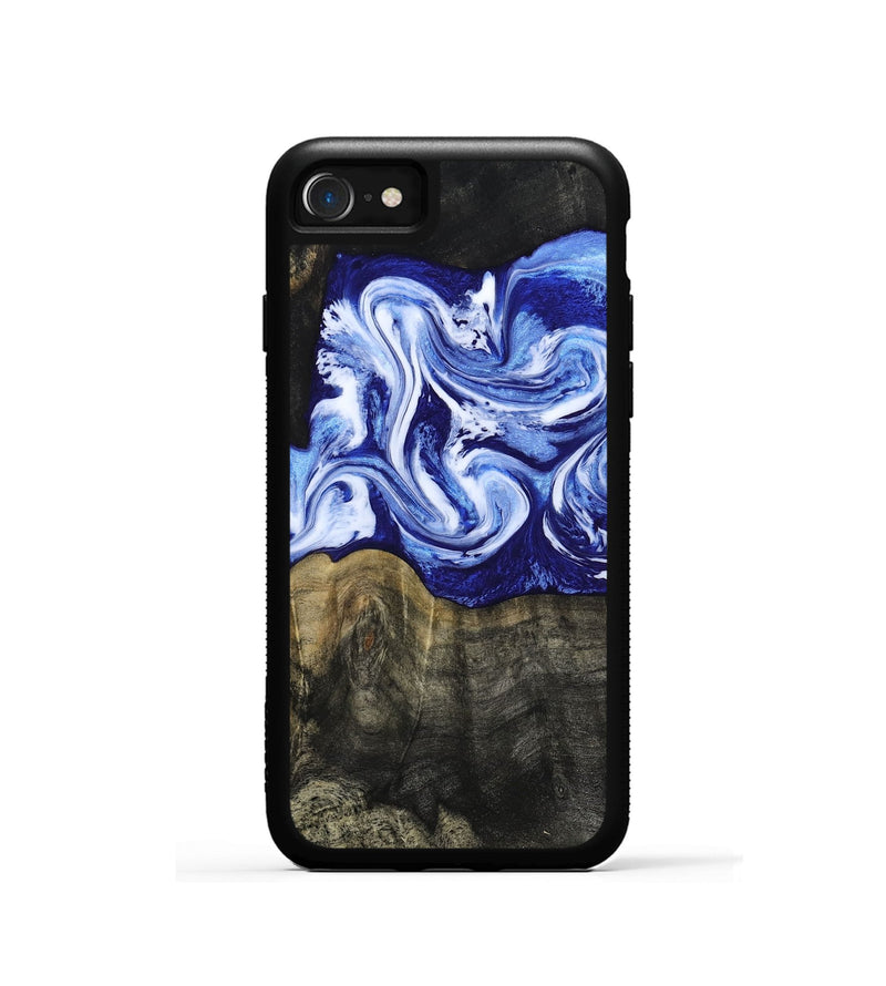 iPhone SE Wood Phone Case - Geo (Blue, 813276)