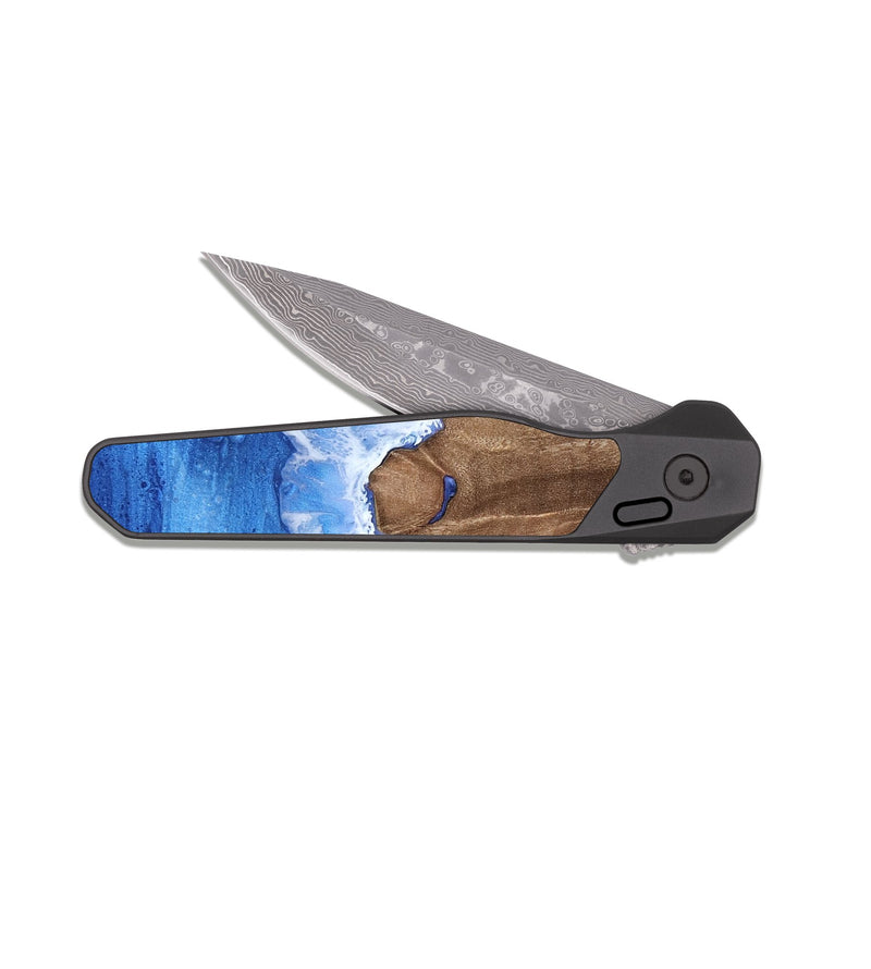 EDC Dark Damascus Wood Pocket Knife - Apollo (Coastal, 813301)