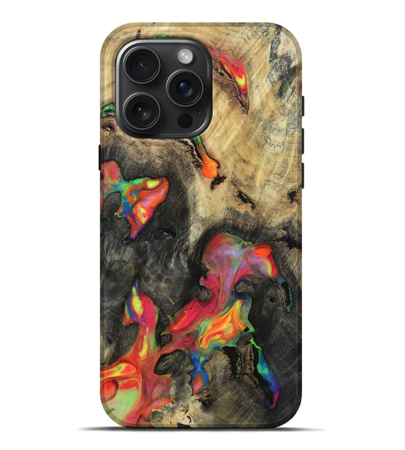 iPhone 16 Pro Max Wood Live Edge Phone Case - Kami (Blue, 813348)
