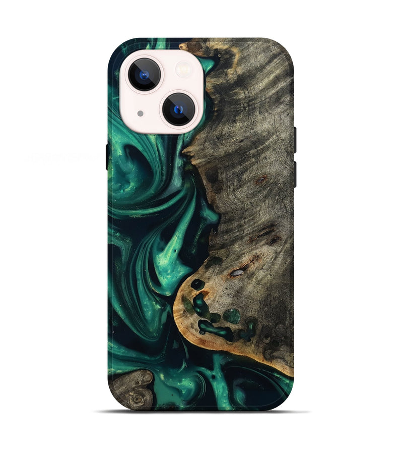 iPhone 13 Wood Live Edge Phone Case - Jaydin (Green, 813351)