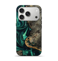iPhone 17 Pro Wood Live Edge Phone Case - Jaydin (Green, 813351)